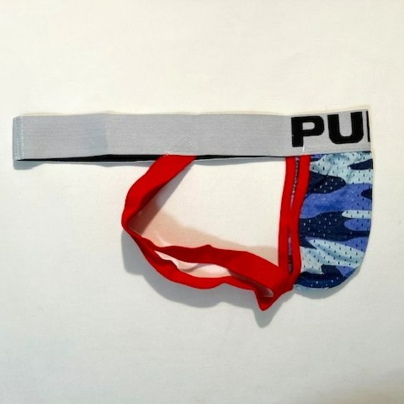 PUMP!  Camo Mesh Jockstrap - Blue Camo/Red/White/Black (186BCJK) - Picture 11 of 13